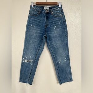 One Teaspoon Distressed Cropped Jeans size 25